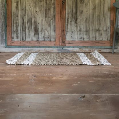 Zeegras tapijt 120x60 cm SEWU | Gestreept vloerkleed