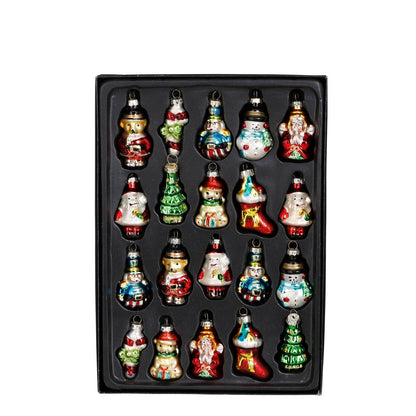 Kerst Ornamenten - Set 20 stuks - Glas -meerkleurig