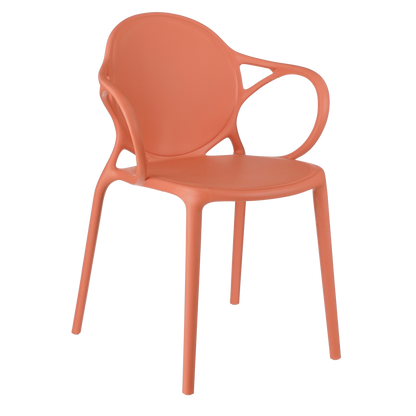 Nebraska Tuinstoel - L56 x B57 x H80 cm - Polypropyleen - Zalm