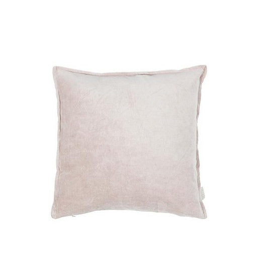 Vintage Fluweel/Linnen Kussen oudroze 45x45