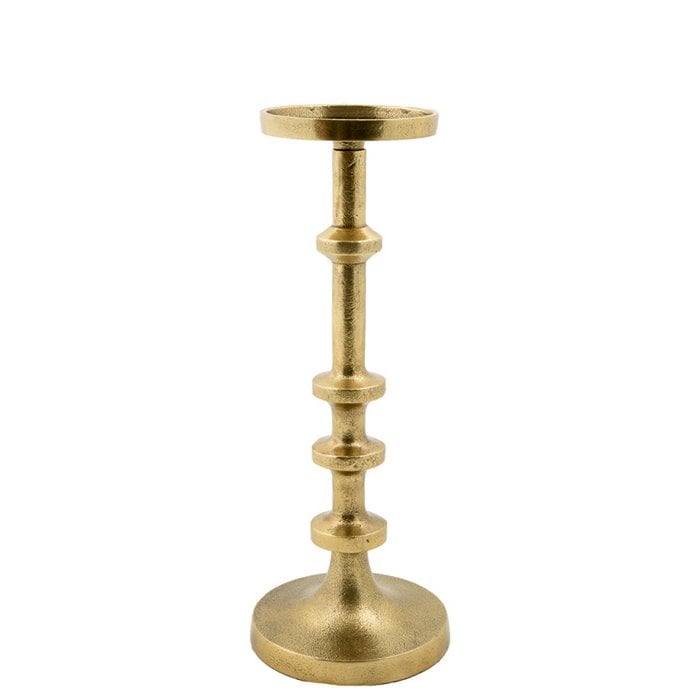Kolommen/kaarsen houder Sarlat antiek goud