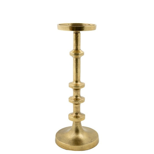 Kolommen/kaarsen houder Sarlat antiek goud