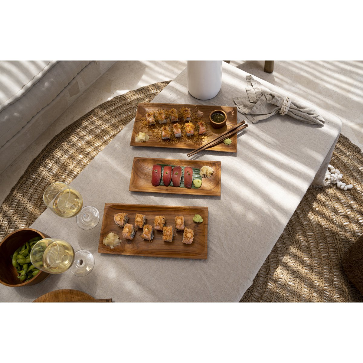 Het linnen tafelkleed - Beige - 150x250