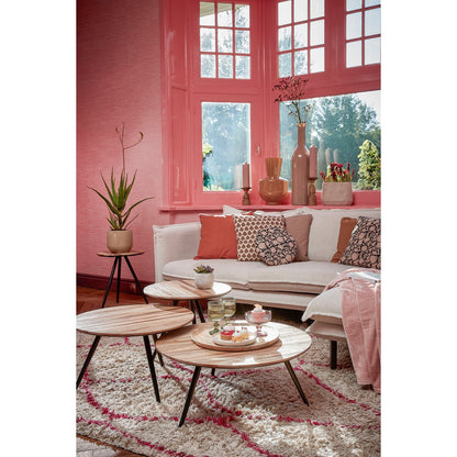 Nino Kandelaar - H10 x Ø25 cm - Mangohout - Donkerbruin