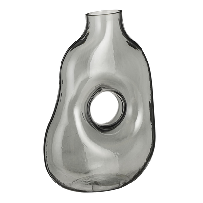 Jay Vaas - L19 x B11 x H25 cm - Glas - Lichtgrijs