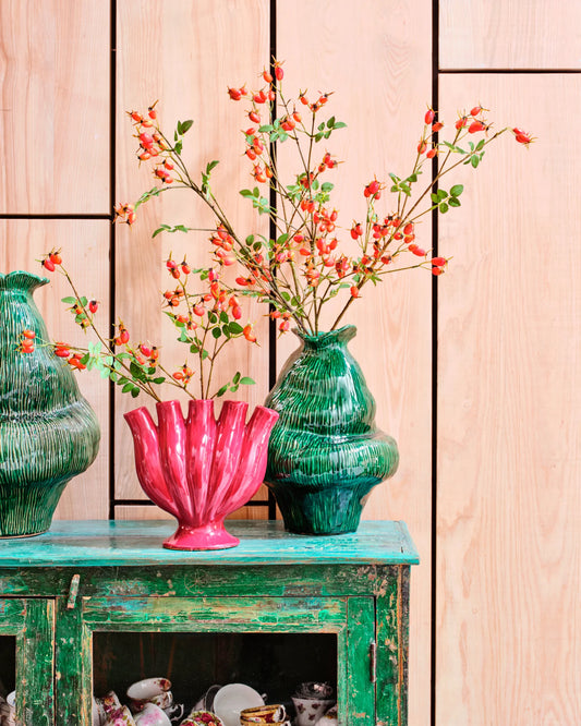 Kunstbloem-Zijden Bloem-Kunsttak Rozenbottel Tak Rood 67 cm