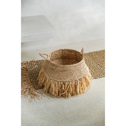 De raffia luxe manden - natuurlijk - M