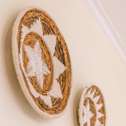Wanddecoratie schaal GUMA van bananenvezel (2 maten)