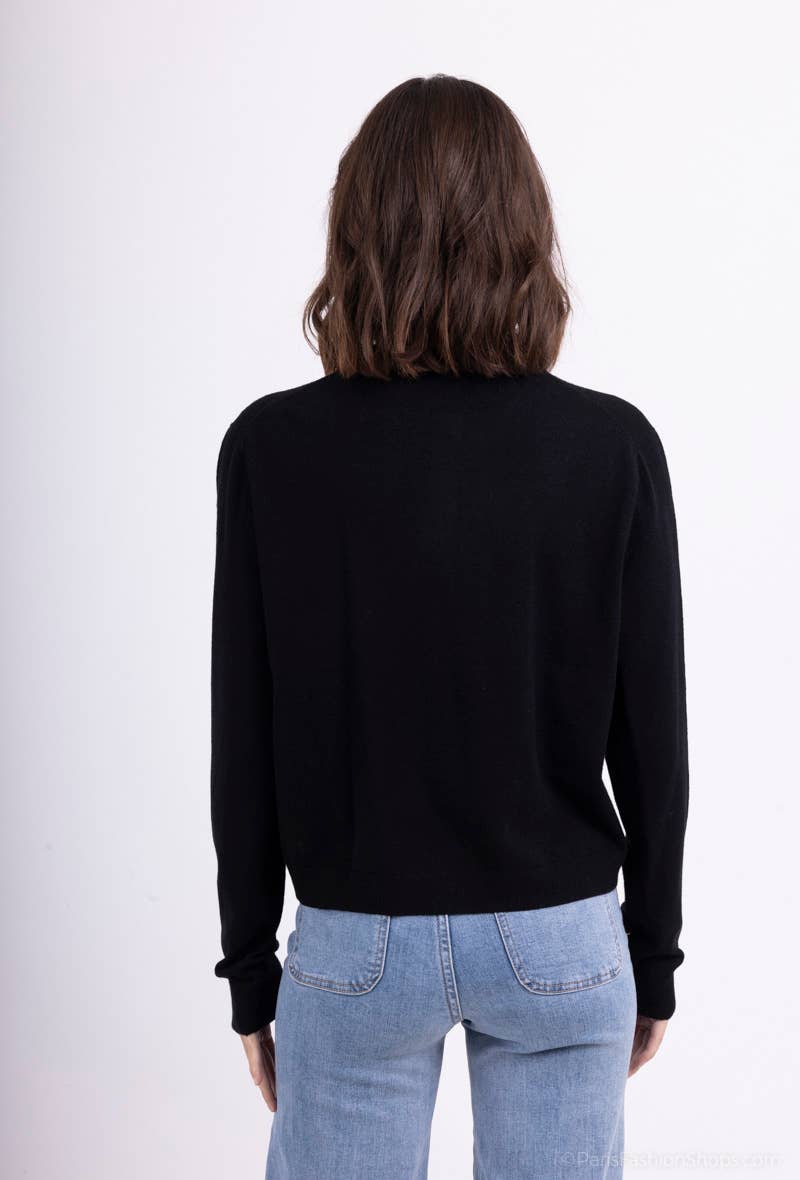 Trendy vest met borstzak en ronde halslijn Maat S-M / M-L