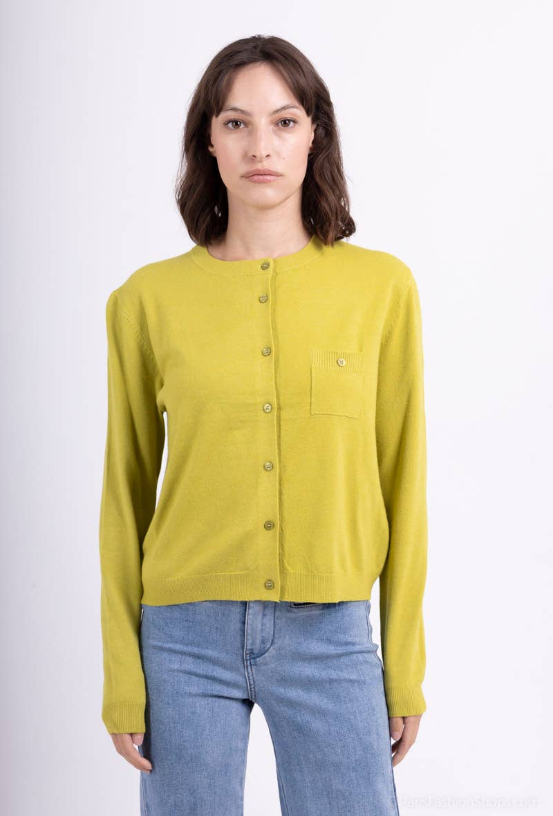 Trendy vest met borstzak en ronde halslijn Maat S-M / M-L