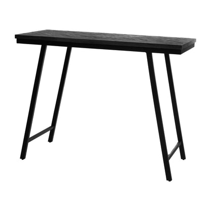De Herringbone Hoge Tafel - Zwart - 140 cm
