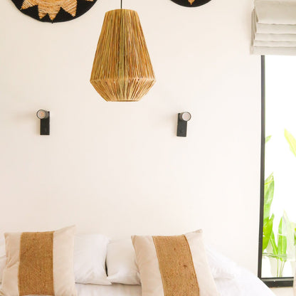 Plafondlamp Pendel rond ENDAH gemaakt van Raffia