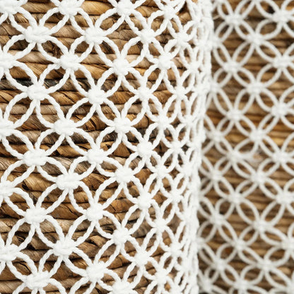 De gekruiste gestikte macrame -mand - S