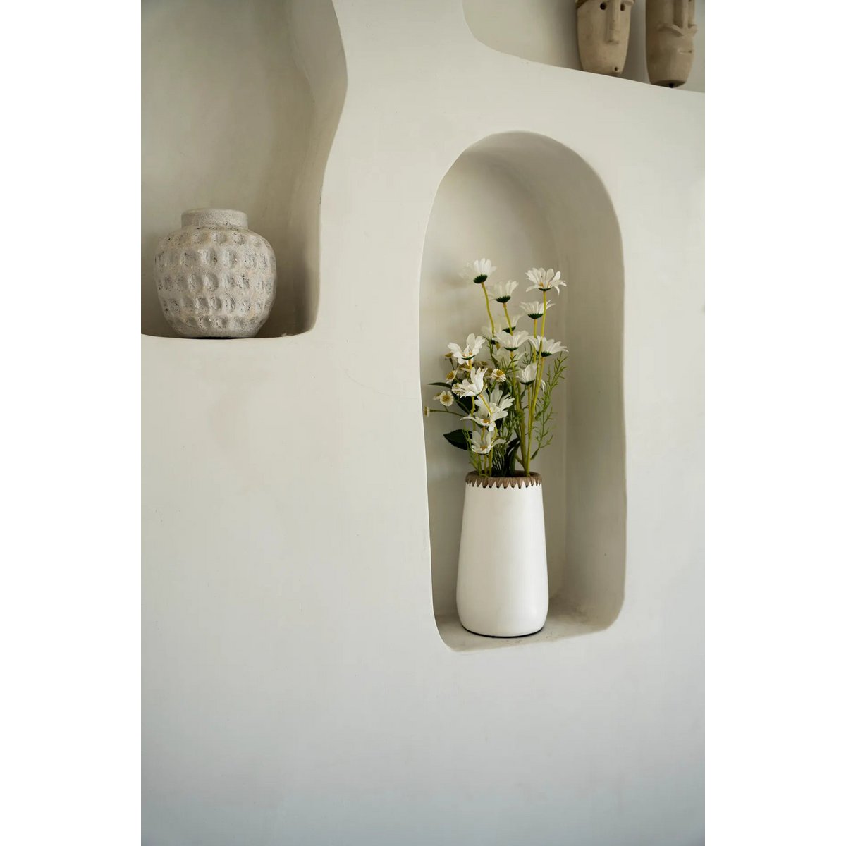 The Sneaky Vase - Wit Naturel - S