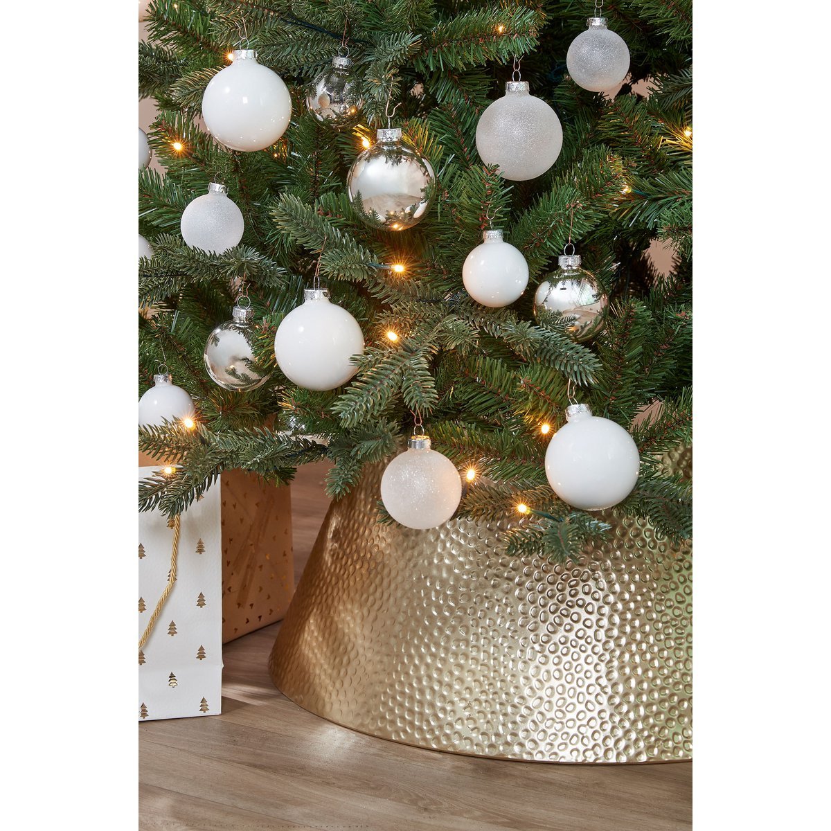 Kerstboomrok - L50 x B30 x H26 cm - Metaal - Goud