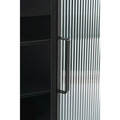 Clifton Opbergkast met Deuren - L38 x B35 x H90 cm - Metaal - Zwart