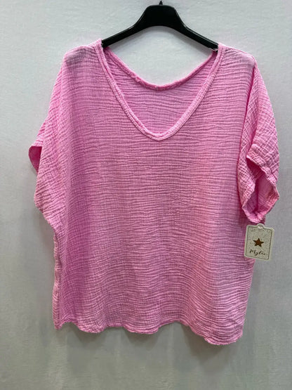 Katoenen Mousseline T-shirt – Luchtig & Comfortabel