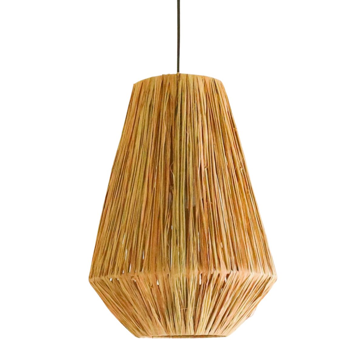 Plafondlamp Pendel rond ENDAH gemaakt van Raffia
