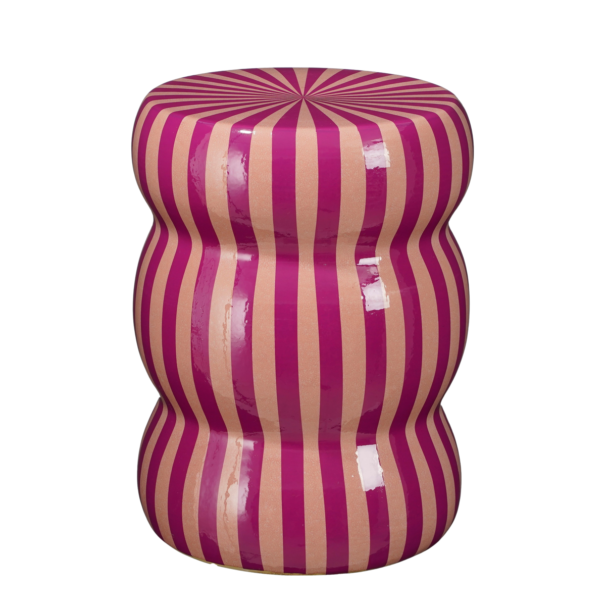 Skipper Bijzettafel - H44 x Ø32 cm - Keramiek - Paars