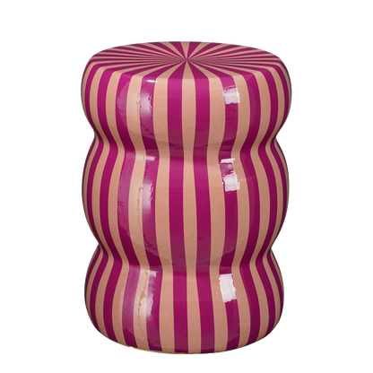 Skipper Bijzettafel - H44 x Ø32 cm - Keramiek - Paars