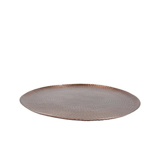 Rond Dienblad antiek koper 63 cm