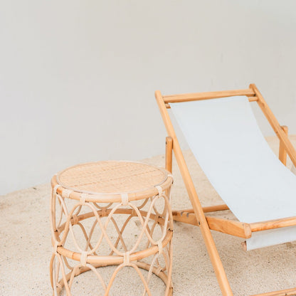 Ronde kleine boho salontafel