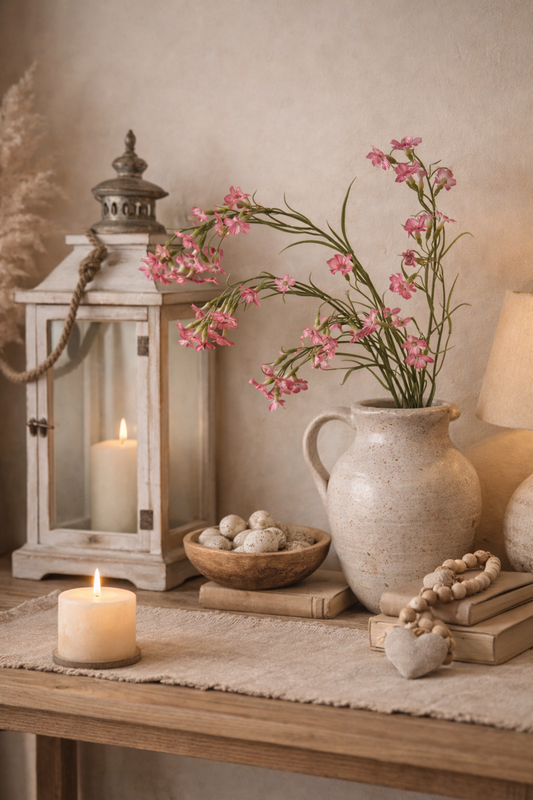 Zijden Kunstbloemen Datura Trompetbloem Donker Roze 149327 - 117 cm