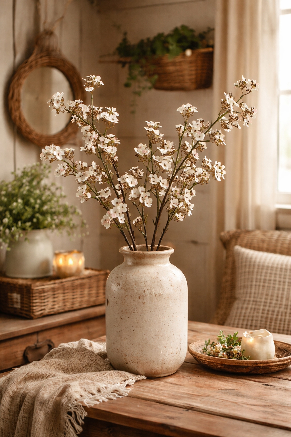 Kunsttak Potentilla White – Verfijnde Natuurlijkheid
