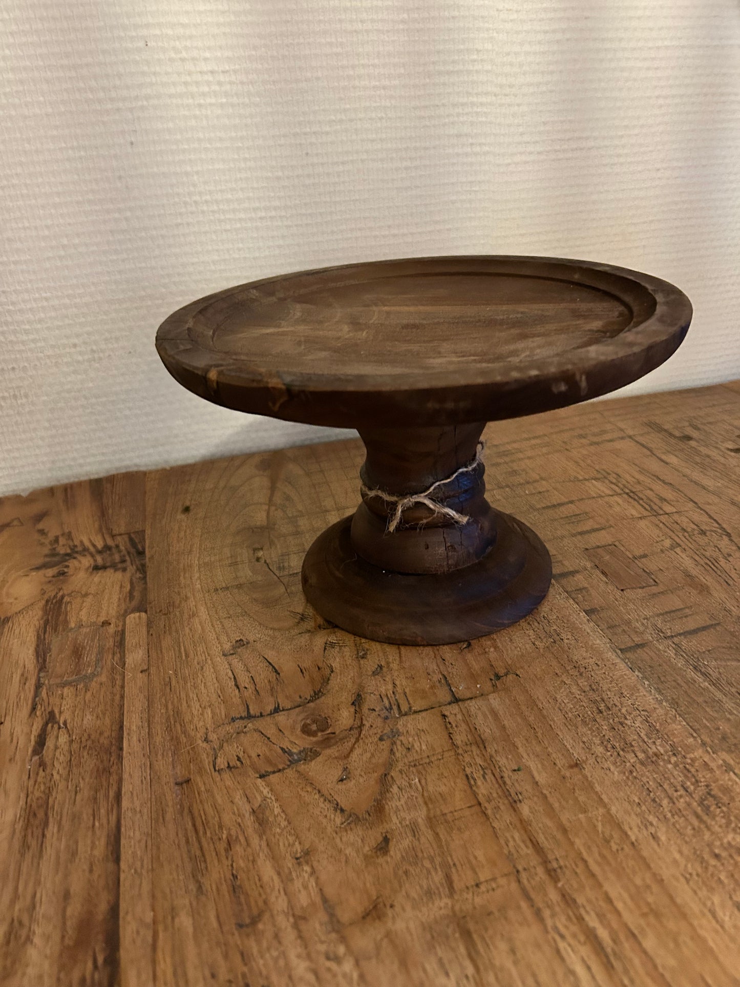 Donker houten taartplateau M