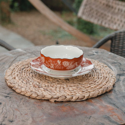 Placemat (set van 2, 4 of 6) PANDAWA 38 cm | Boho Placemat gemaakt van Waterhyacint