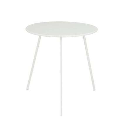 Seatle Bijzettafel Buiten - H50 x Ø50 cm - Metaal - Wit