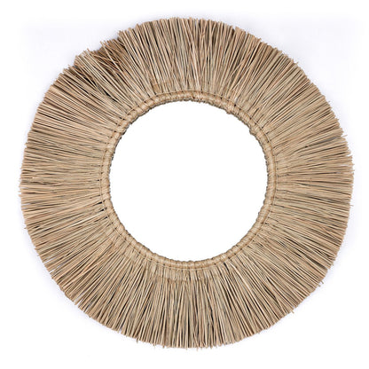 Wandspiegel van Zeegras Rond met 60 cm Diameter RIMBA