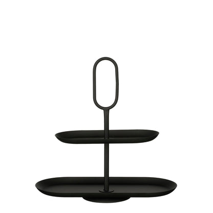 Rama Etagere 2 Laags - L38 x B17 x H37 cm - Metaal - Zwart