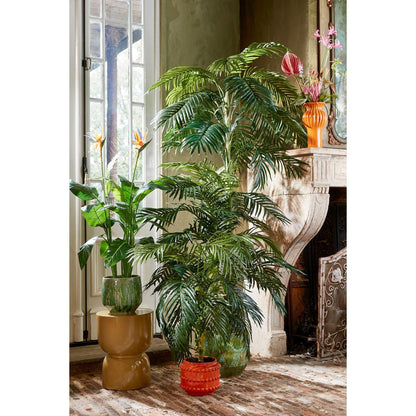 Boaz Bloempot - H19 x Ø22 cm - Keramiek - Oranje
