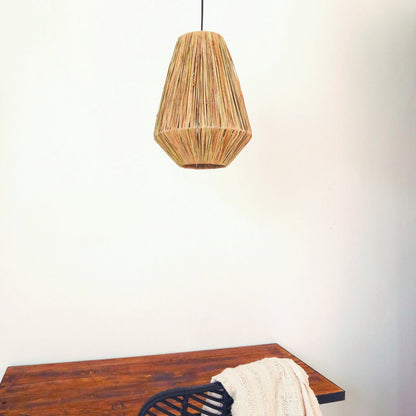 Plafondlamp Pendel rond ENDAH gemaakt van Raffia