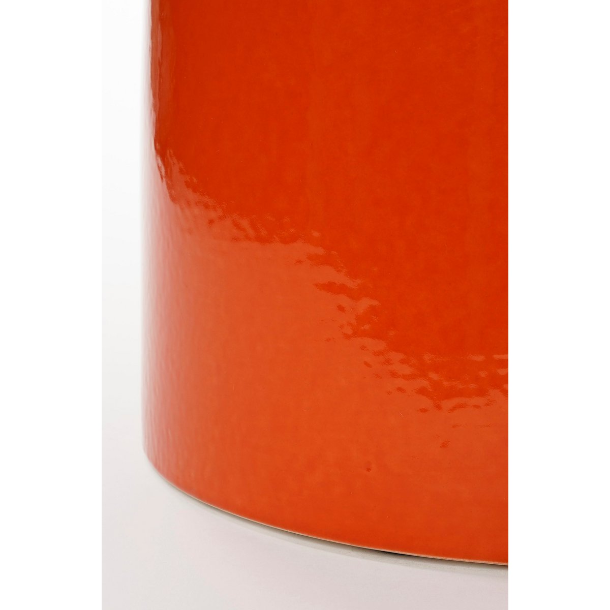 Vendi Bijzettafel - H44 x Ø32 cm - Keramiek - Oranje