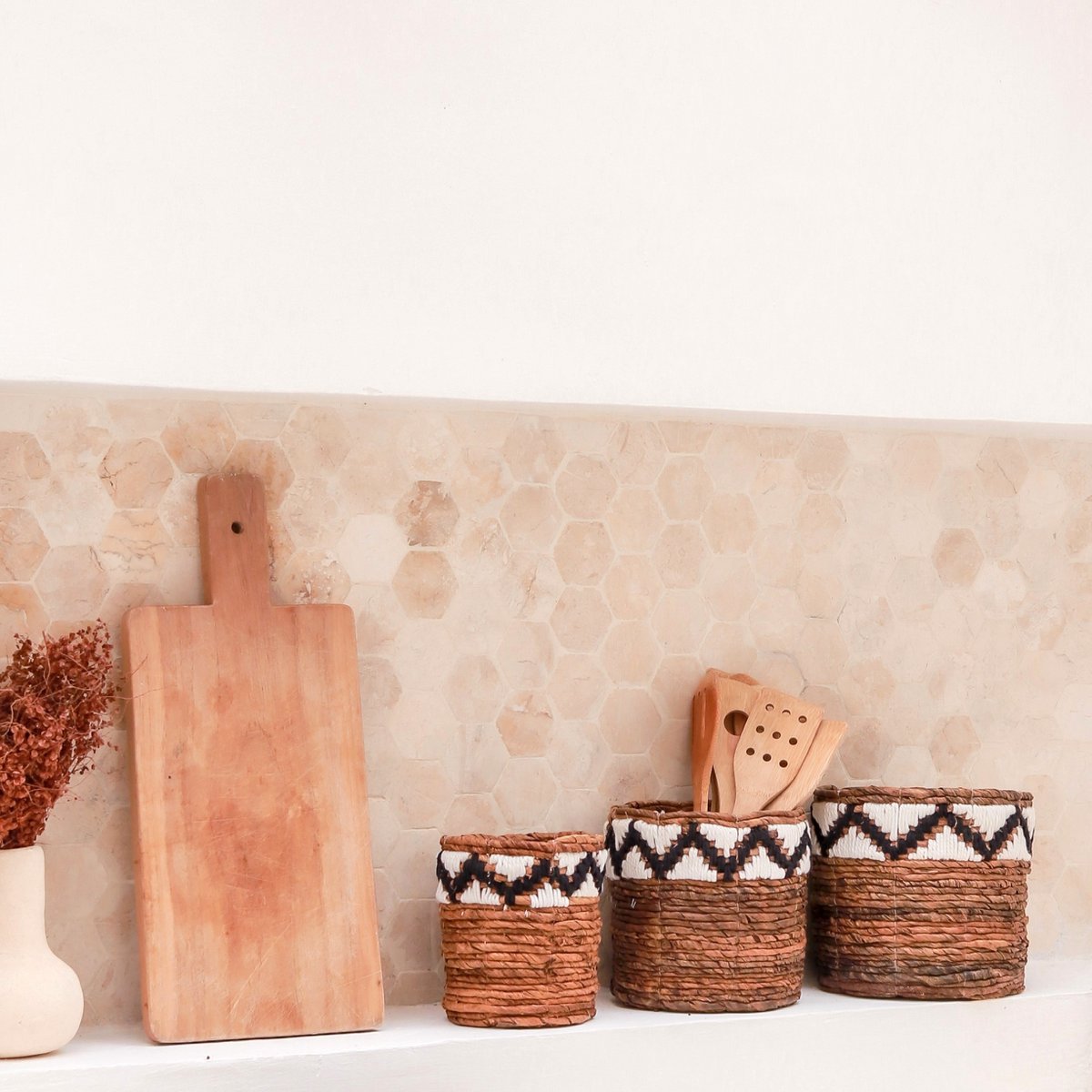 Boho Mand SADARA met Macrame Patroon