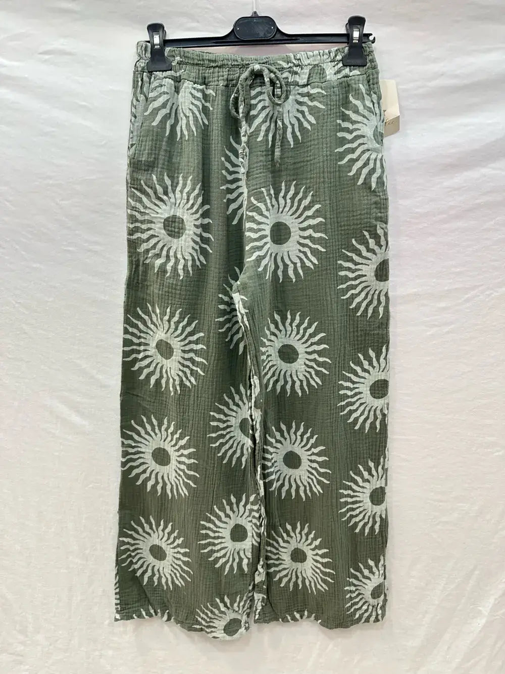 Boho Broek van Katoen Gaas met Zonprint