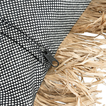 De Katoenen Bonita Kussenhoes - Natuurlijk Zwart - 40x40