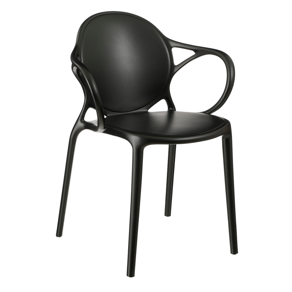 Nebraska Tuinstoel - L56 x B57 x H80 cm - Polypropyleen - Zwart