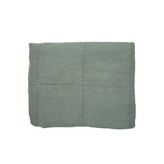 Gewatteerde katoenen plaid Charlotte oudgroen 130x170