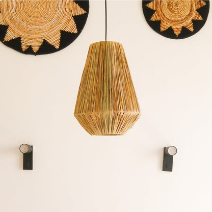 Plafondlamp Pendel rond ENDAH gemaakt van Raffia