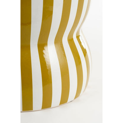 Skipper Bijzettafel - H44 x Ø32 cm - Keramiek - Crème, Oker