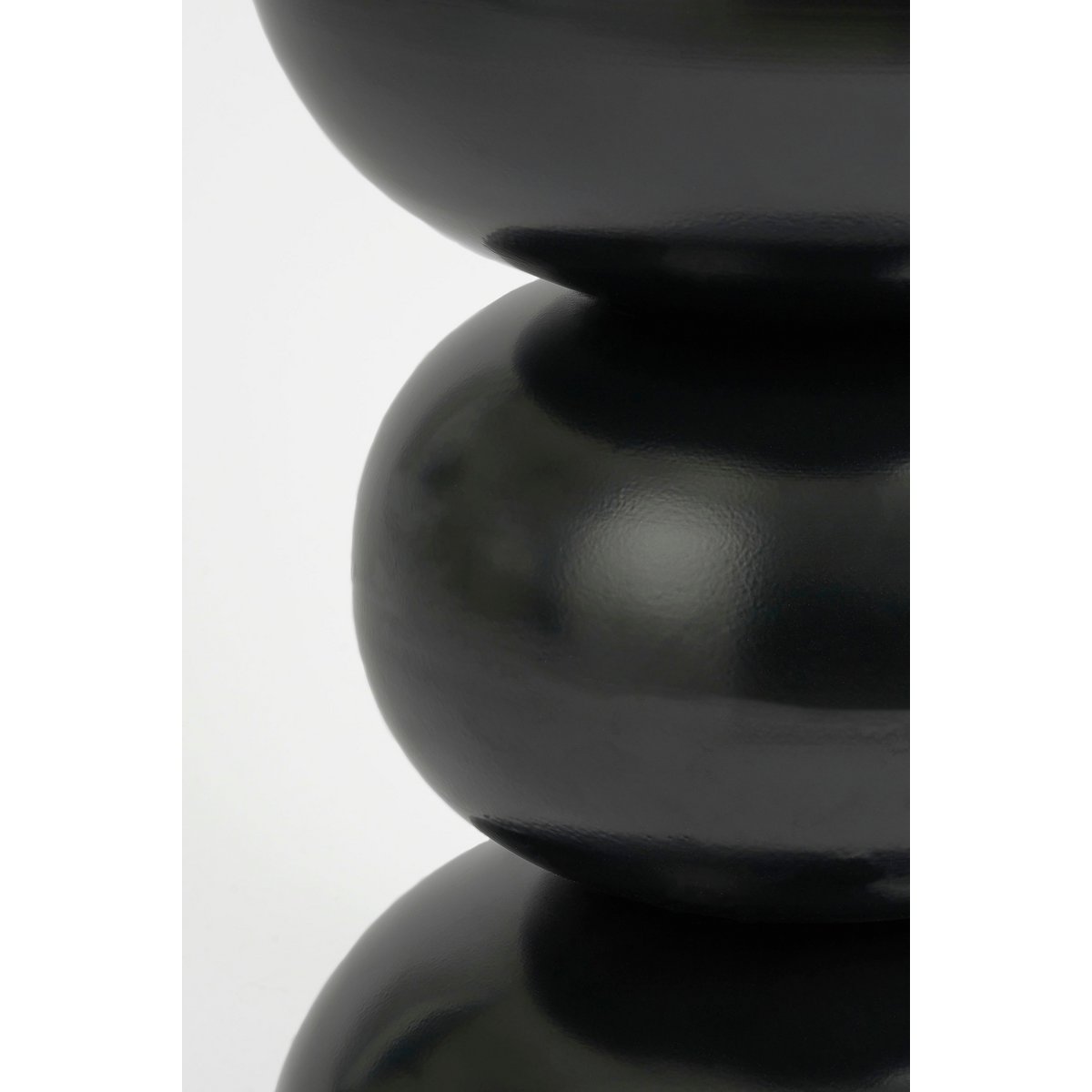 Luna Bijzettafel - H46 x Ø32 cm - IJzer - Zwart