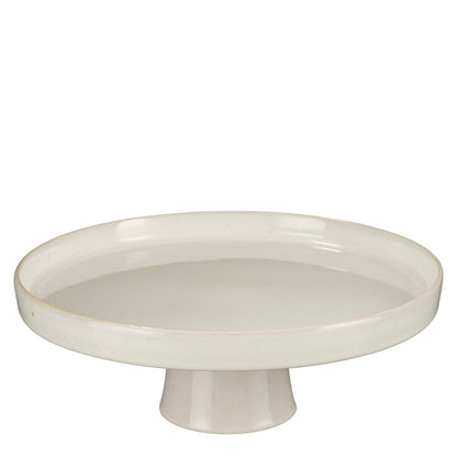 Racco Taartplateau - H11 x Ø28 cm - Steengoed - Off White