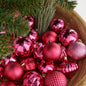 Kerstballen Set - 60 Stuks - Ø7 cm - Onbreekbaar - Fuchsia