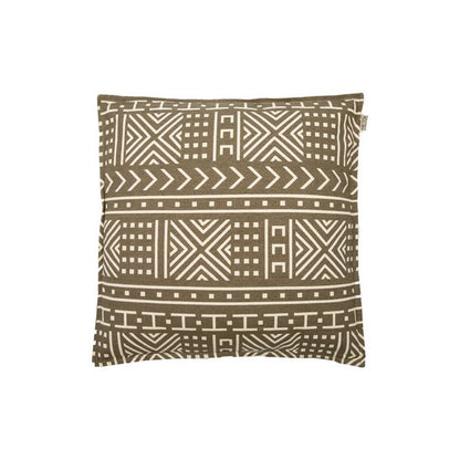 Kussen Mila taupe/gebroken wit 50x50