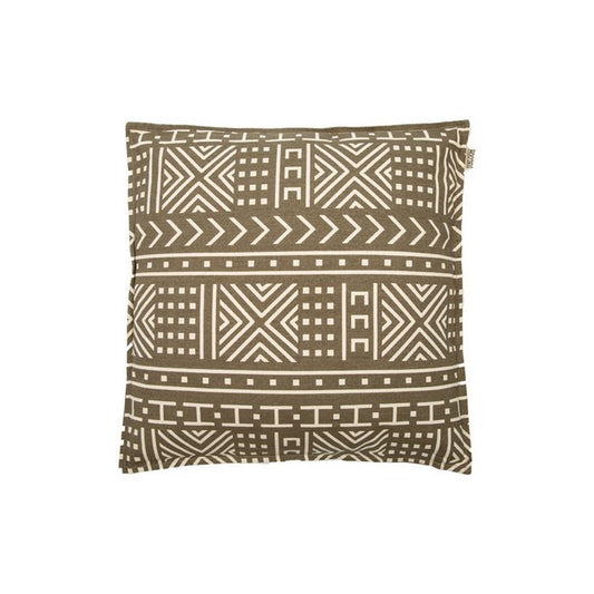 Kussen Mila taupe/gebroken wit 50x50