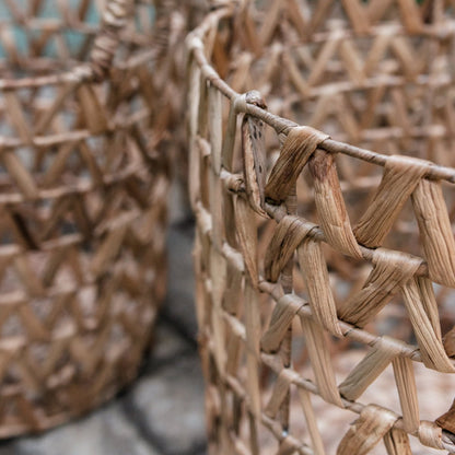 Opbergmand NAILAKA gemaakt van waterhyacint (3 maten)