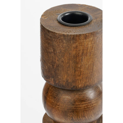 Philo Kandelaar - H30 x Ø11 cm - Mangohout - Bruin